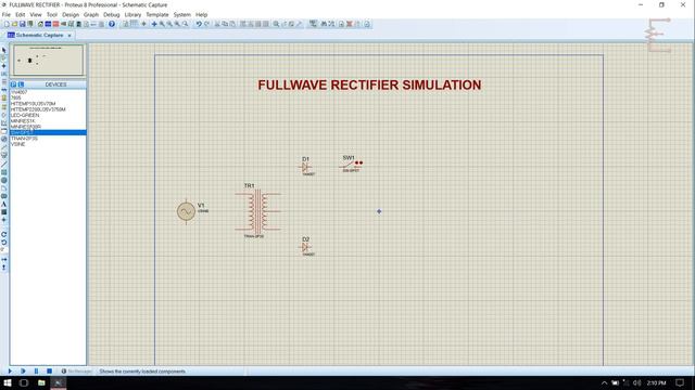 FULL WAVE RECTIFIER SIMULATION USING PROTEUS смотреть онлайн