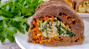 Рулет из Куриной печени с Овощами - Закусочный