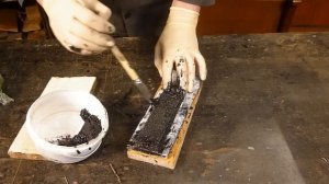 Нож из косы, микарта из мешка. Knife from a scythe, micarta from a bag.