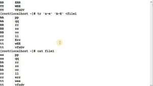 How to translate  words in any file using TR command in rhel redhat Linux os.