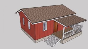 Каркасный одноэтажный дом 6 на 8