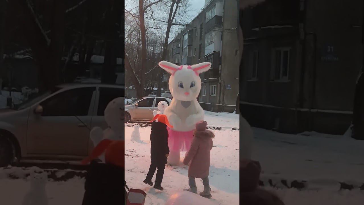 Видео-отзыв от нашего клиента #белыймишка #надувнойкостюм  #зайчик #барбарики