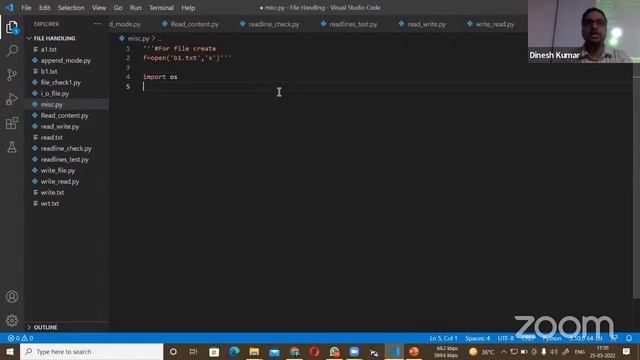 PYTHON PROG-58: Read, Write in file handling, By Dinesh Kumar, Date: 25-03-2022 смотреть онлайн