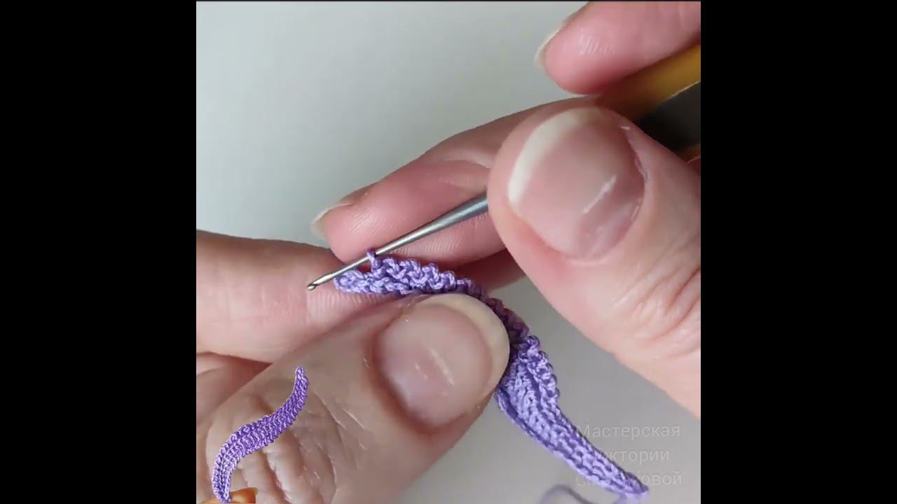 Вяжем узкий листок смотреть онлайн