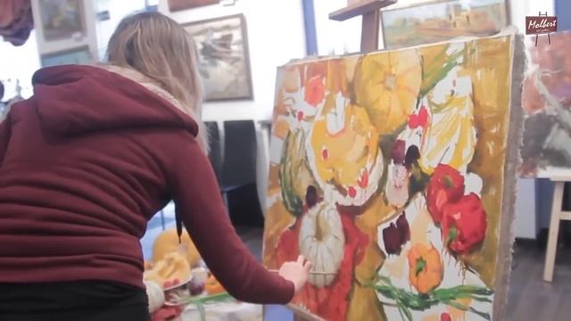 Мастер-класс Юлии Косцовой. Галерея Мольберт. смотреть онлайн