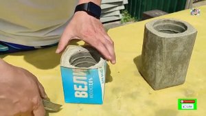 DIY Цветочный горшок из цемента своими руками Вазоны из цемента Кашпо Поделки Идеи из цемента