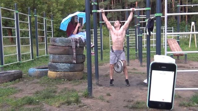 Филиппов Виктор Заявка на Мировой рекорд Подтягивание за 1час с доп.весом 20кг 536раз часть 5 смотреть онлайн