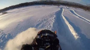 Lynx boondocker e-tec 850 in deep snow