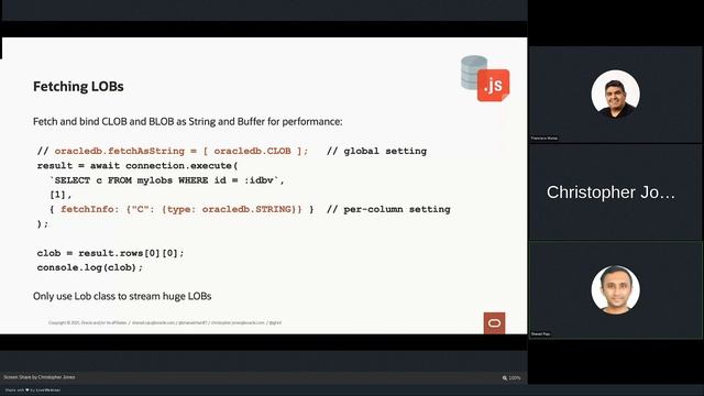Build High Performance Applications in Node js for Oracle Database by Christopher Jones