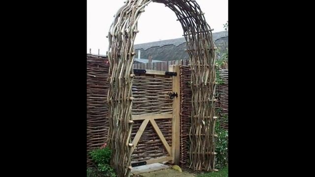 Новые идеи для дачи и сада своими руками - ограждения зеленые, плетеные .. смотреть онлайн