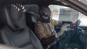 Маски череп шипы страйкбол пейнтбол в машину на подголовник кресла любого автомобиля