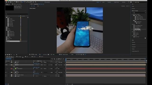 Augmented Reality Hologram iPhone with VFX Maria | After Effects VFX Tutorial смотреть онлайн