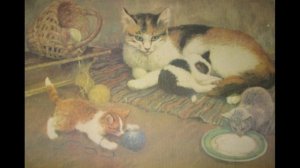 Видео - урок Кошка с котятами