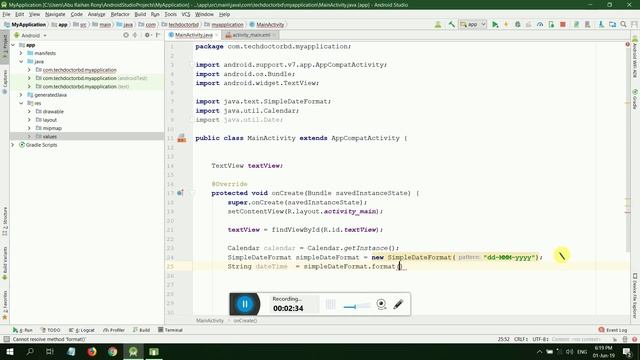 How to get current time and date in Android Studio with custom format смотреть онлайн