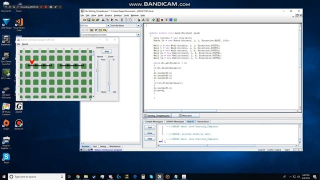 Finding a hole in a wall with becker robots java.