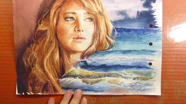 Дженнифер Лоуренс за минуту - speed drawing смотреть онлайн