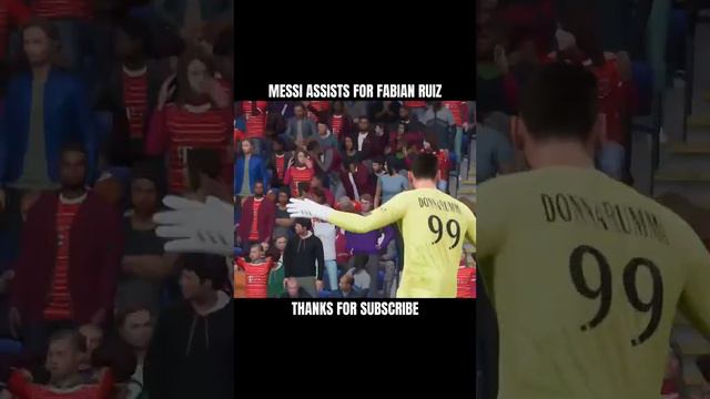 Messi assists for Fabian Ruiz vs  Bayern