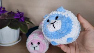 Амигуруми котик - колобок. Вязание крючком