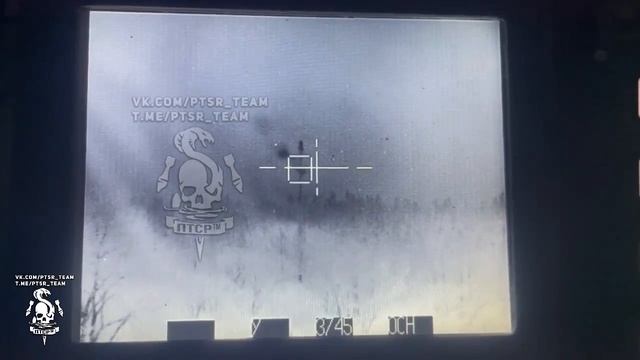 Уничтожение наблюдательного поста ВСУ ТУРом/Destruction Of The Ukrainian Observation Post By Tank