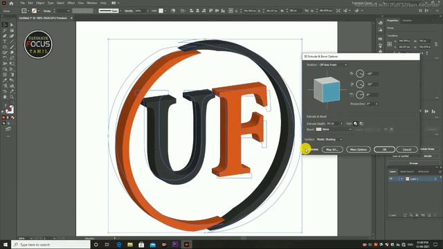 how to create 3d glossy logo in tamil | adobe illustrator easy tutorial