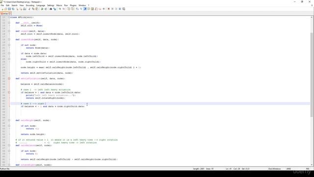 AVL tree violance implementation in python смотреть онлайн