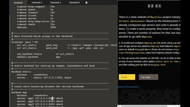 Install and configure HAproxy on LBR Server KodeKloud Engineer Task Success смотреть онлайн