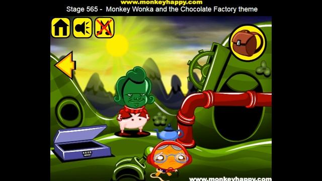 Прохождение Игры. Обезьянки. Этап 565. Обезьянка Вонка И Шоколадная Фабрика. Онлайн Игры. смотреть онлайн