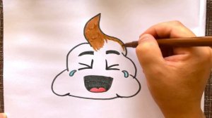 HOW TO DRAW A POO EMOJI | Рисуем Кавайную Какашку ? | РИСУНКИ ДЛЯ СРИСОВКИ