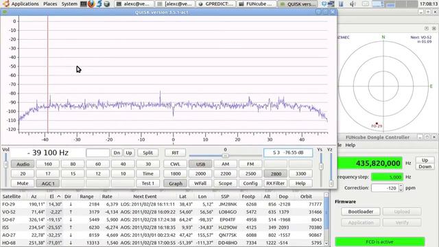 FO-29 satellite with Funcube Dongle and Arrow antenna смотреть онлайн