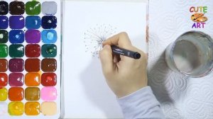 Как нарисовать ОДУВАНЧИК акварелью