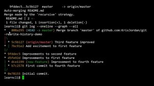 Modifying git History (3/3) - Pulling a shared branch with rebase to catch up