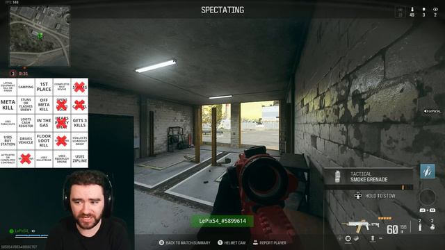 WORST I'VE SEEN - Warzone Solos Spectating Bingo смотреть онлайн