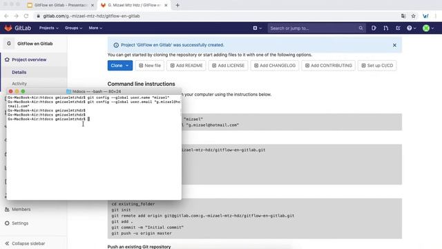 6- Taller: cómo implementar GitFlow en Gitlab: CREAR REPOSITORIO - Crear repositorio en Gitlab смотреть онлайн
