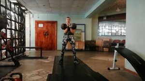 Толчок двух гирь 24 кг. 8 минут. 47 подъёмов