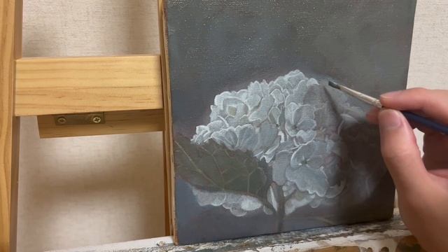 油彩で紫陽花を描くー後編ーhydrangea oil painting смотреть онлайн
