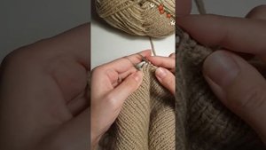 Снуд круговыми спицами. Резинка 1×1.
