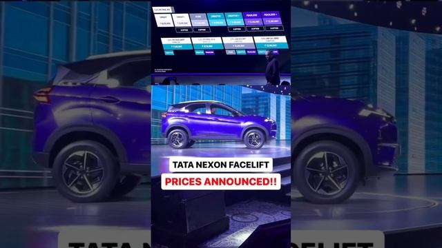 Tata NEXON FACELIFT PRICES announced! #nexon #tata #tatanexon #prices #shorts CarWale