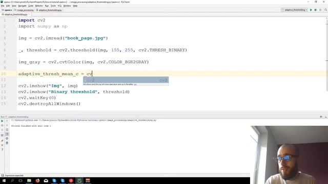 Adaptive thresholding – OpenCV 3.4 with python 3 Tutorial 15