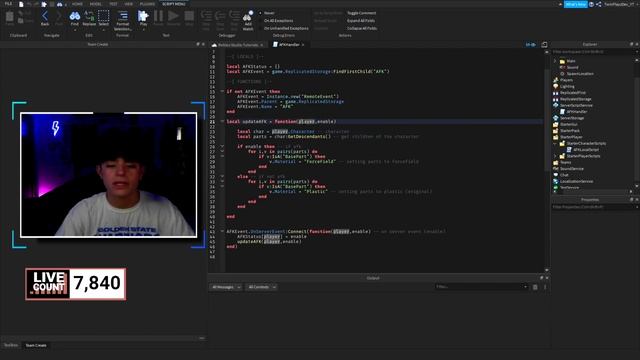 How To Make A Player Material Forcefield While AFK In Roblox Studio 2021 | Vibe Games Series (PT.36 смотреть онлайн