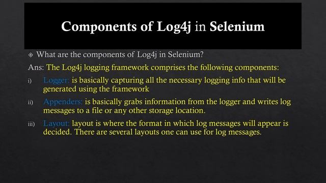 Log4j in Selenium || Loggers in Selenium Automation || How to use Log4j in Selenium Automation