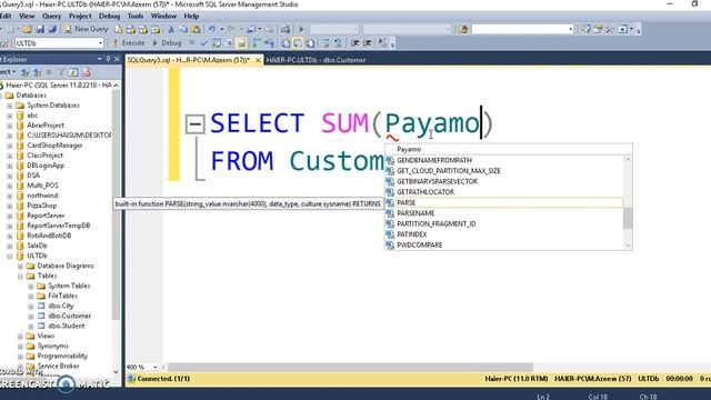 SUM Function in SQL Server Database Part 35 смотреть онлайн