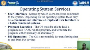 LECTURE VIDEO 18CS43 MODULE1 OS STRUCTURES1 Remya