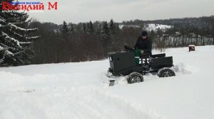 Минитрактор. Испытание на проходимость. Mini tractor. Passage test.