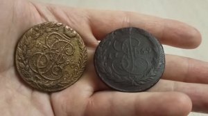 Монеты Екатерины 2. Распаковка новых монет.