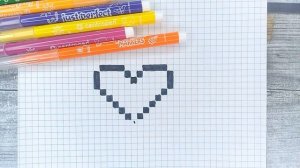 Как рисовать маленькие и лёгкие рисунки по клеточкам / Cердечки / Like ART