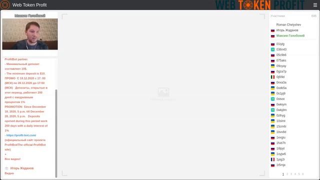Profitbot. Сколько можно зарабатывать. Обзор кабинета. Максим Голобокий, 24 12 2020
