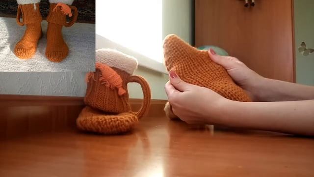 Пивные носки на двух спицах