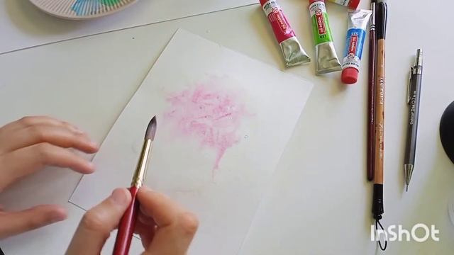 Быстрый скетч акварелью. Роза