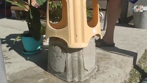 DIY Вазон из цемента своими руками Идеи из цемента Декор Поделки Кашпо из цемента #Cement#bottle