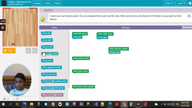 Try to catch the Ball..! How to develop a Bouncing Ball game | whiteHat Jr project | JD Jr Scientis смотреть онлайн